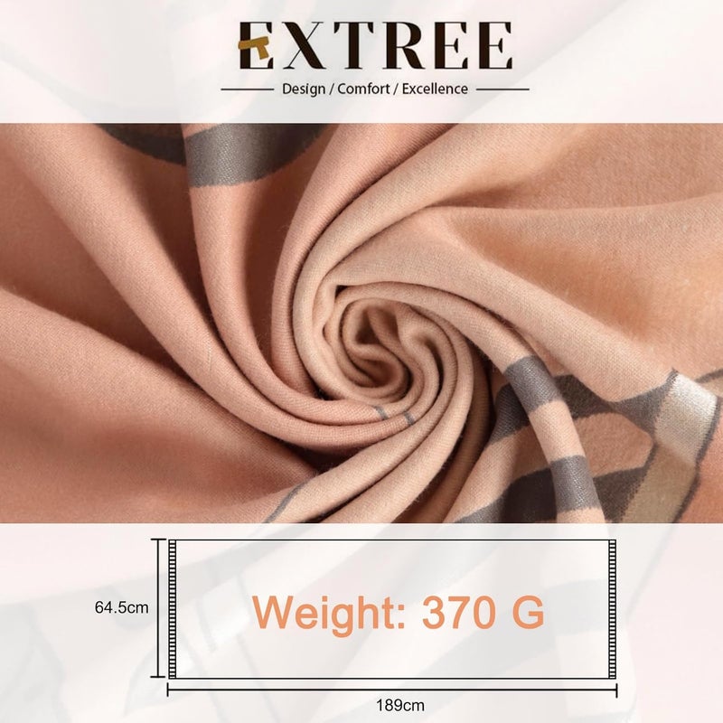 EXTREE Scarfs for Women Pashmina Silky Shawl Wrap for Evening Dressing Blanket Open Front Poncho Cape - Image 2